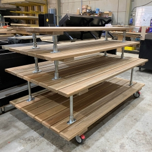 Bakery 4 Tier Spotted Gum with Castor