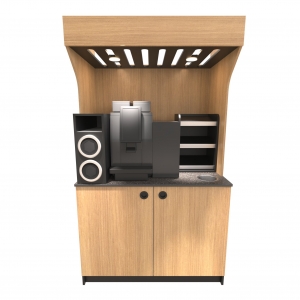 Coffee Station With Bulkhead - Timber contrast Type 3
