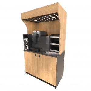 Coffee Station With Bulkhead - Timber contrast Type 3