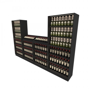 Custom Height Liquor Display-Wall Customisable Timber Fixtur