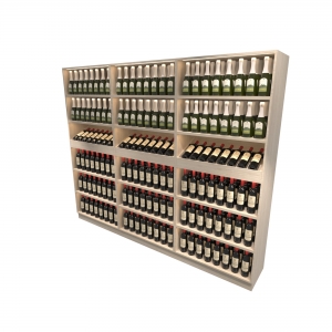 Full Height Liquor Display- Wall Customisable Timber Fixture